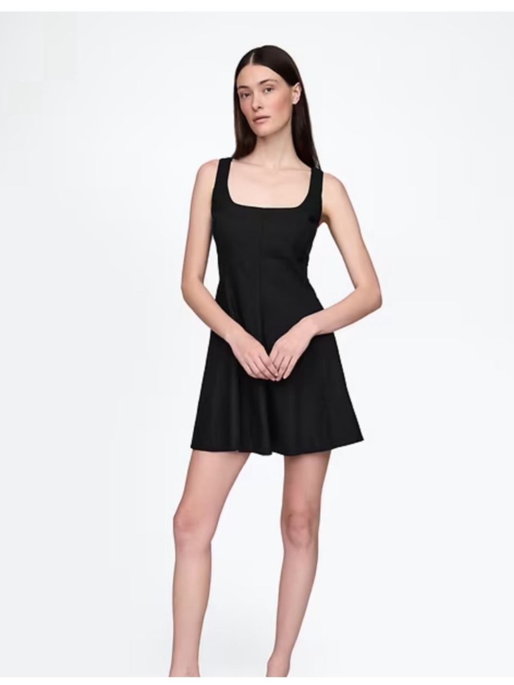 Gap Linen Blend Square Neck Mini Dress XL Tall